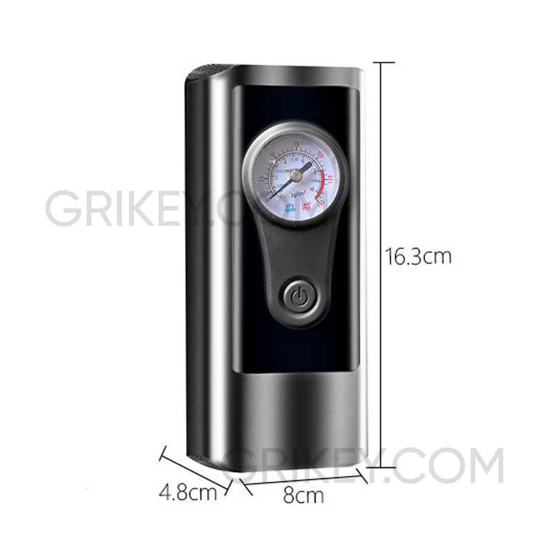 Tire Inflator Portable Air Compressor 12V Mini Electric Auto Tire Pump with Pressure Gauge LED Light for Car Tires Bicycle Ball-grikey