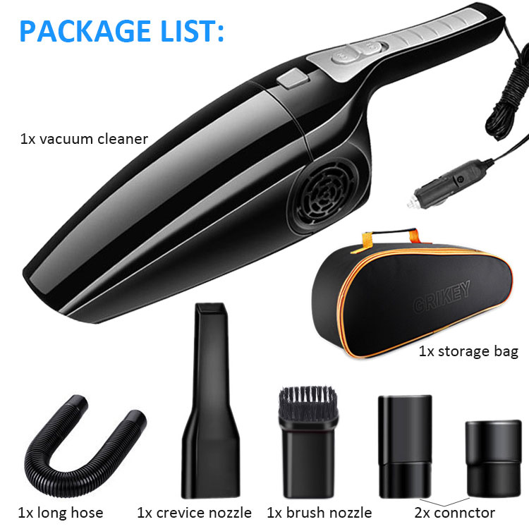 Portable Vacuum Cleaner for 12V Car Vacuum Cleaner Car Aspirateur Voiture Handheld Vacuum Cleaner For Car Auto-grikey