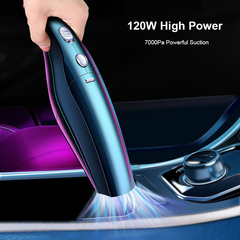 Car Vacuum Cleaner 120W High Power 12V Portable Corded Handheld Vacuum Cleaner 7000Pa Strong Suction for Car Interior Cleaning -grikey