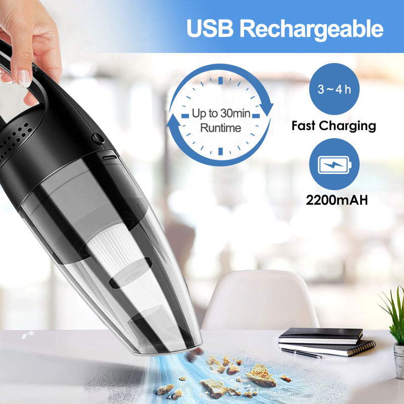 Handheld Vacuum Cordless 8000Pa Strong Cyclonic Suction Wireless Car Vacuum Cleaner Portable Dust Buster Wet Dry for Home Office-grikey