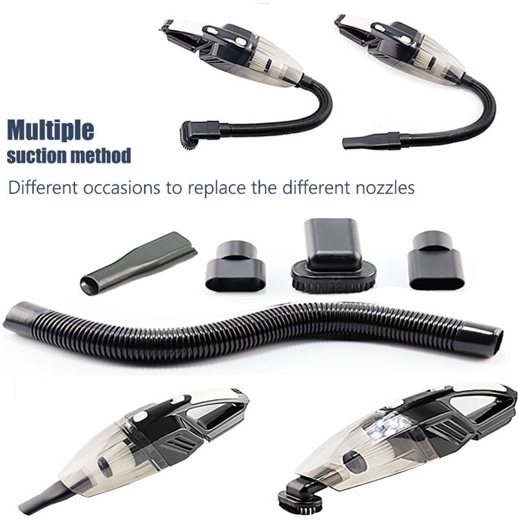 Car Vacuum Cleaner Strong Power 2 in 1 Dust Auto Vacuum Cleaner With LED Lights 12V Car Vaccum Cleaner Dry WetHot sale products-grikey