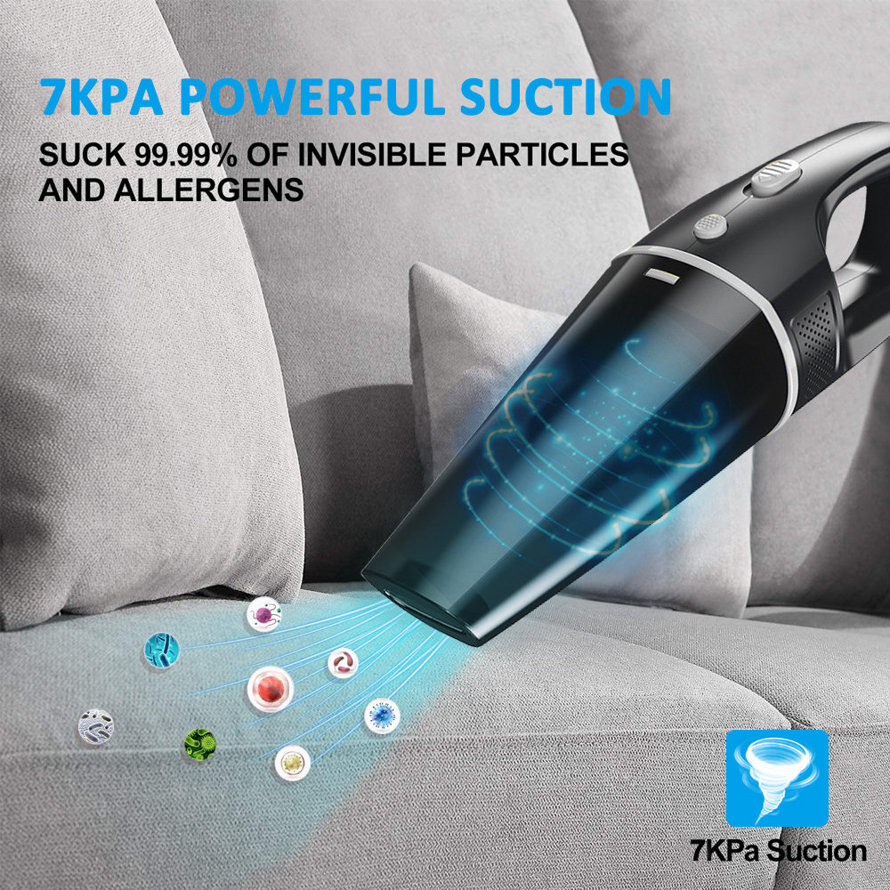 Handheld Vacuum Cleaner Cordless USB Rechargeable Hand Vacuum for Home Office Car Cleaning Mini Portable Car Vacuum Cleaner-grikey