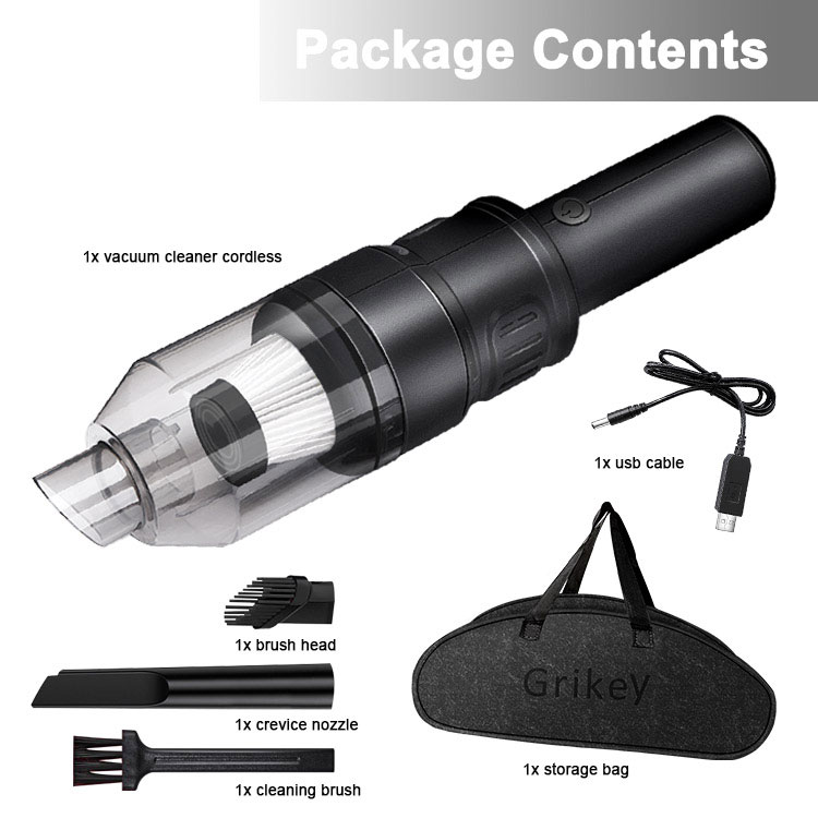 Mini Car Vacuum Cleaner Wireless Rechargeable Wireless Vacuum Cleaner High Pressure Cordless Vacuum Cleaner Battery-grikey