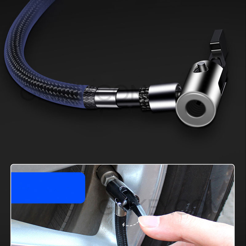 Tire Inflator Portable Air Compressor 12V Smart Air Pump W/ Digital Pressure Gauge Fast Inflation Tire Pump for Car Bicycle Ball-grikey