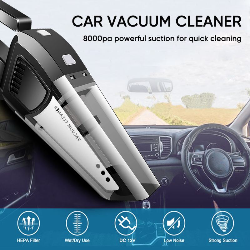 Car Vacuum Cleaner 12V DC 120W High Power Portable Handheld Corded Auto Vaccum Cleaner Car Accessory for Interior Detailing-grikey