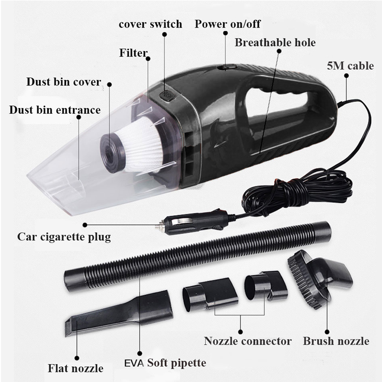 24V Car Vacuum Cleaner 120W Portable Vacuum Cleaner Powerful For Car Auto Vaccum Cleaner Handheld Truck-grikey