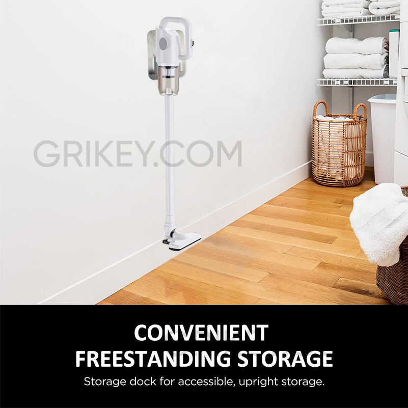 Cordless Handheld Vacuum Lightweight Portable Household Stick Vac Powerful Cordless Vaccum Cleaner for Car Home Hardwood Floor-grikey