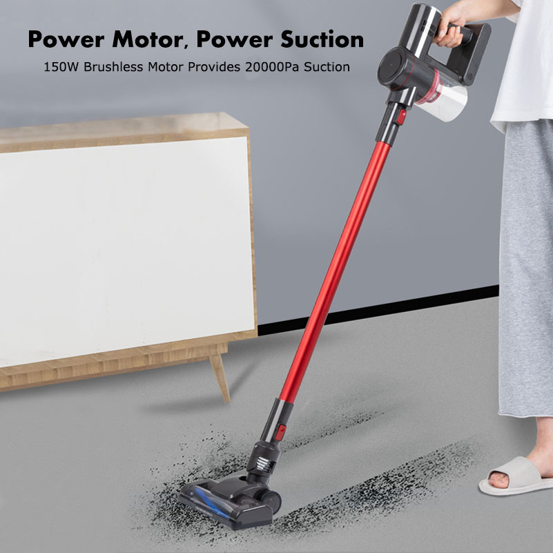 Cordless Stick Vacuum Cleaner 20KPa Powerful Suction Brushless Motor Stick Handheld Vacuum for Home Hard Floor Carpet Pet Car-grikey