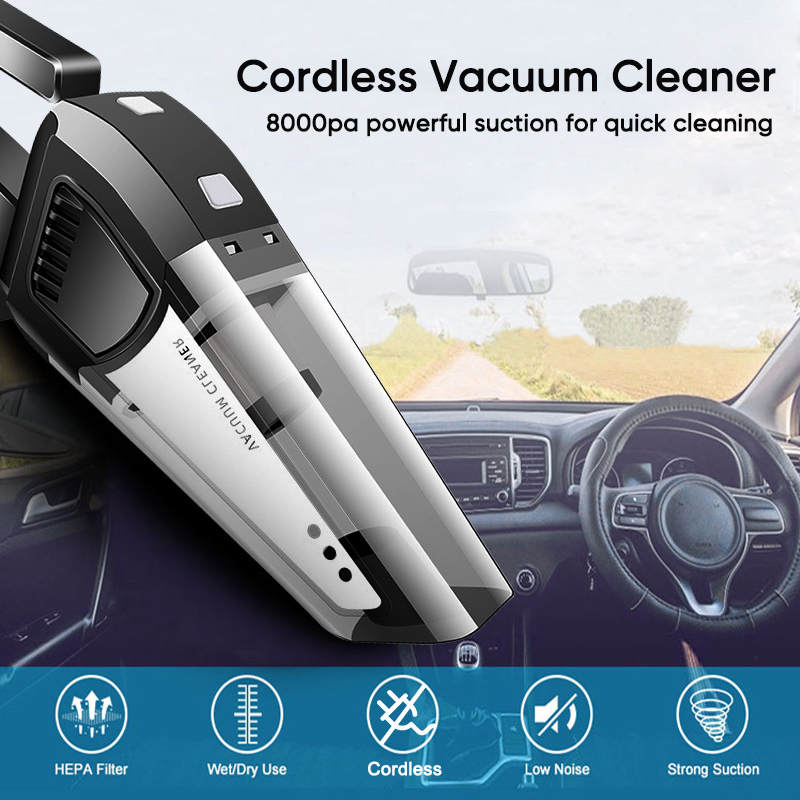 Cordless Handheld Vacuum Cleaner Portable Rechargeable High Power Auto Vaccum Cleaner for Car Home Office Sofa Desk-grikey