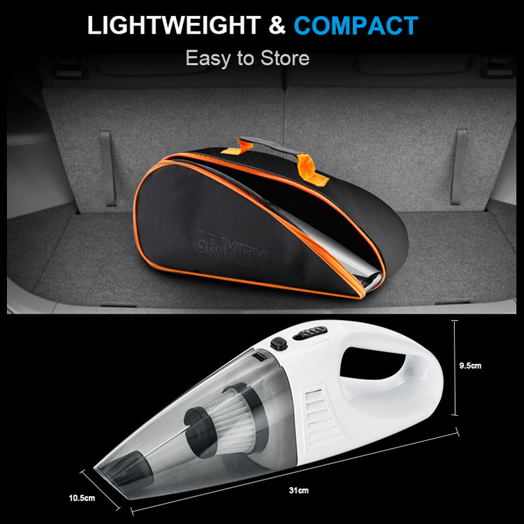Handheld Vacuum Cleaner Cordless Portable Rechargeable High Power Auto Vacuum Cleaner for Car Home Office Sofa Desk-grikey