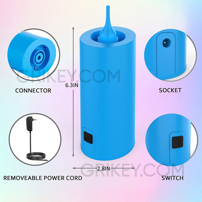 Balloon Pump Electric Air Pump for Balloons Portable Balloon Inflator For Balloon Arch Kit, Letter balloon, Animal balloon-grikey