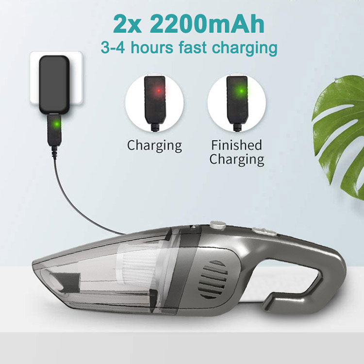 Cordless Portable Car Vacuum Cleaner 7Kpa Powerful Suction Wireless Vacuum for Home Car Cleaning-grikey