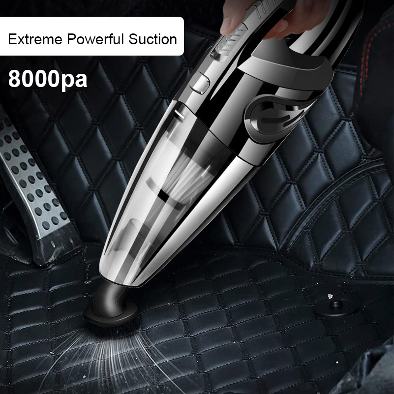 Car Vacuum Cleaner Portable High Power Mini Handheld Vacuum Cleaner for Wet and Dry Cleaning 12V DC Cord Auto Vaccum with Bag-grikey