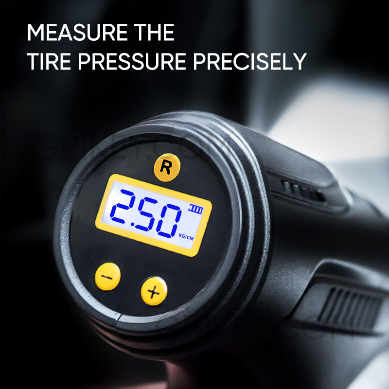 Tire Inflator Portable Air Compressor Cordless Digital Electric Tire Pump Fast Inflation Smart Air Pump for Car Tires Bicycles Balls-grikey