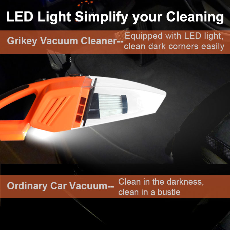 GRIKEY Car Vacuum Cleaner Car Handheld Vacuum Cleaner Mini Vacuum Cleaner For Car Aspirateur 5Kpa Powerful Vaccum Cleaners Auto-grikey