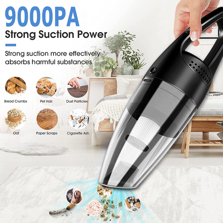 9000pa Portable Vacuum Cleaner Wireless Manual Vacuum Cleaner For Home Powerful Wireless Car Vacuum Cleaner Dry Wet -grikey