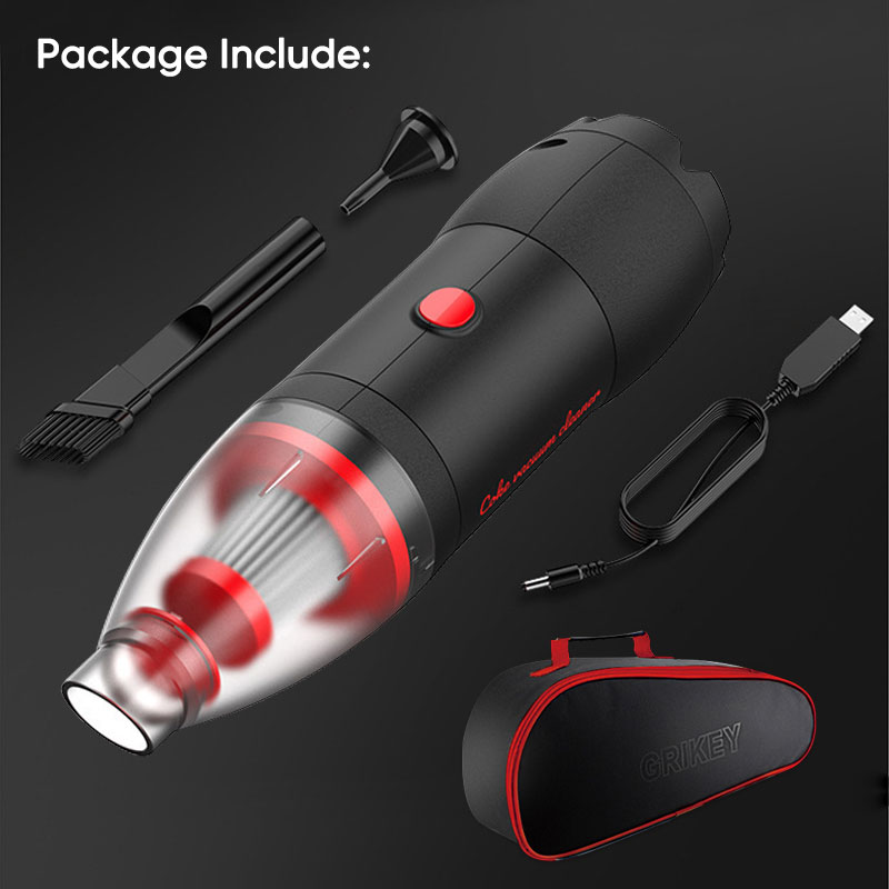 2-in-1 Small Wireless Vacuum Cleaner & Air Duster Portable Handheld Vacuum USB Rechargeable Air Blower for Car Keyboard -grikey