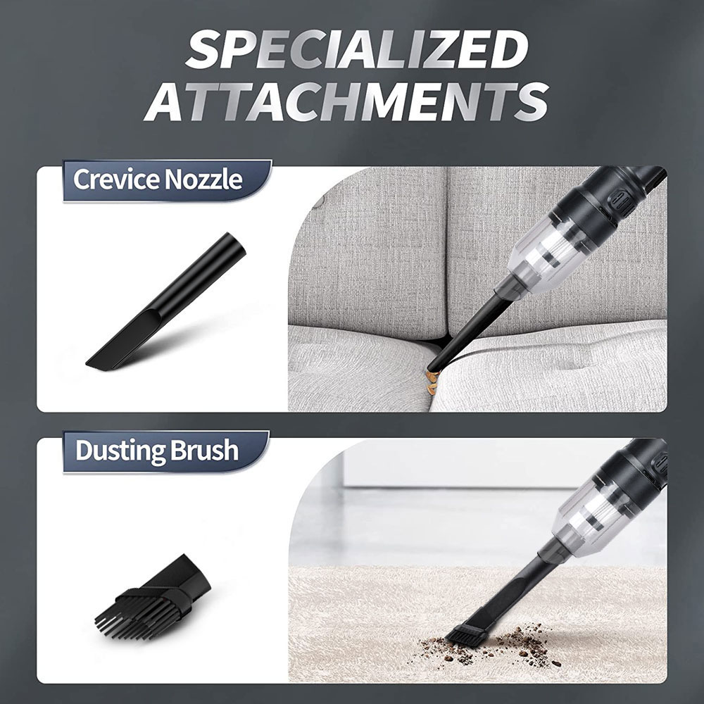 Handheld Vacuum Cleaner Cordless Portable Car Vacuum Cleaner 120W High Power USB Charging for Home Office Car Cleaning-grikey