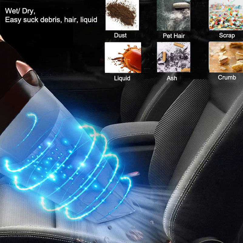 GRIKEY Mini Car Vacuum Cleaner Auto 4.8KPA Handheld Vacuum Cleaner For Car Aspiradora Para Portable Vacuum Cleaner Car 12V-grikey