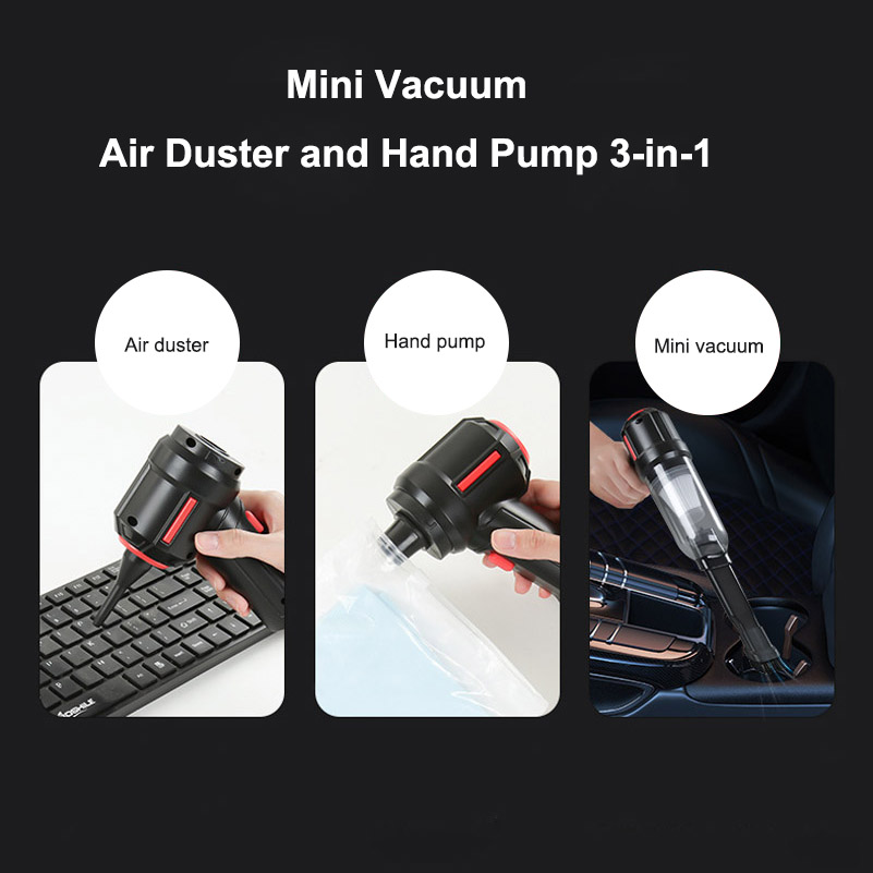 Cordless Handheld Car Vacuum Cleaner Air Duster Rechargeable Mini Portable Vacuum Cleaner for Auto Desktop Keyboard Drawer -grikey