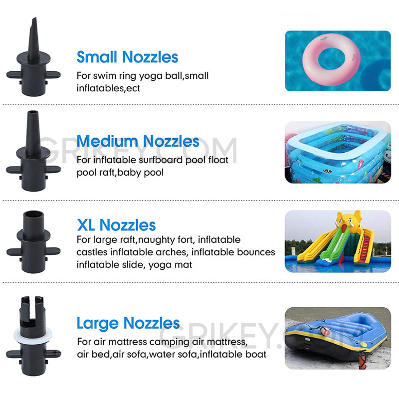 Electric Air Pump 600W Air Mattress Pump Inflator/Deflator for Outdoor Camping Inflatable Cushions Airbeds Boats Swimming Ring-grikey