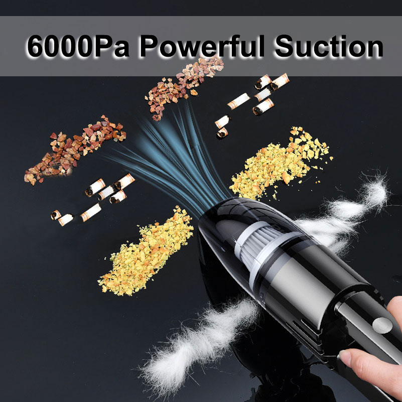 Handheld Vacuum Cleaner Cordless Mini Portable Wet Dry Vacuum Cleaner Rechargeable for Car Home Office Pet Hair Travel Cleaning-grikey