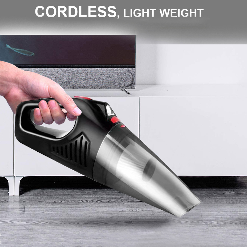 Handheld Vacuum Cleaner Cordless Rechargeable 10000Pa Strong Suction Portable Car Vacuum Cleaner w/ LED Light for Auto Office-grikey
