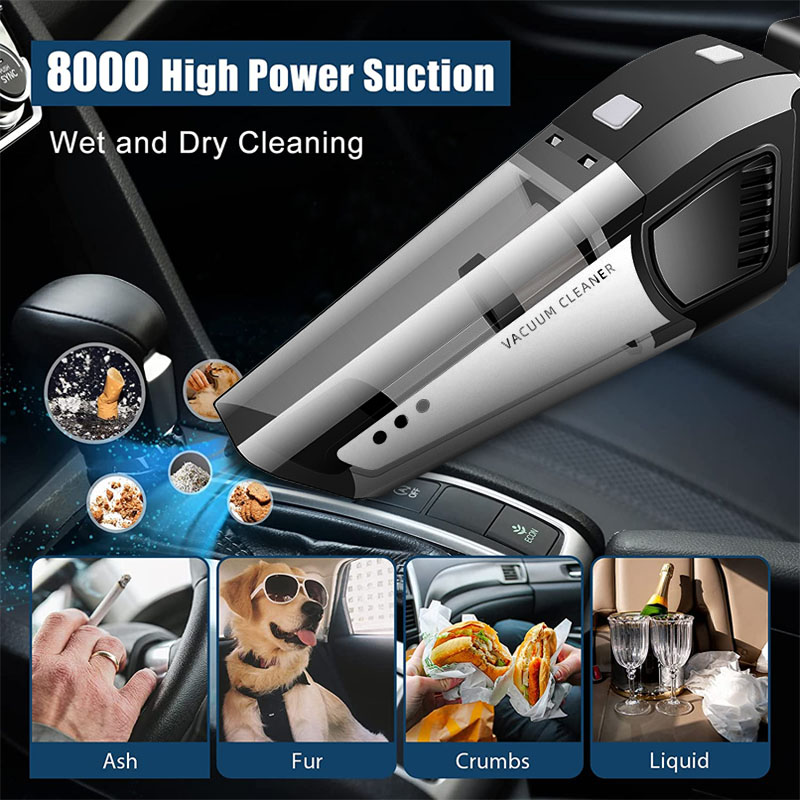 Car Vacuum Cleaner 12V DC 120W High Power Portable Handheld Corded Auto Vaccum Cleaner Car Accessory for Interior Detailing-grikey