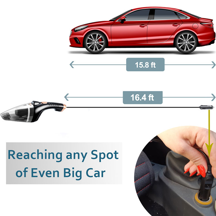 2 IN 1 Car Vacuum Cleaner Powerful Hand Vacuum Cleaner Car Mini Vacuum Cleaner Powerful Auto -grikey