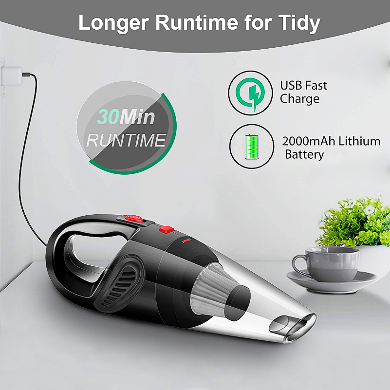 Battery Vacuum Cleaner Wireless Vacuum Cleaner For Car Vacuum Cleaner Portable Cordless Vaccum Cleaners 6000Pa Powerful Dry wet-grikey