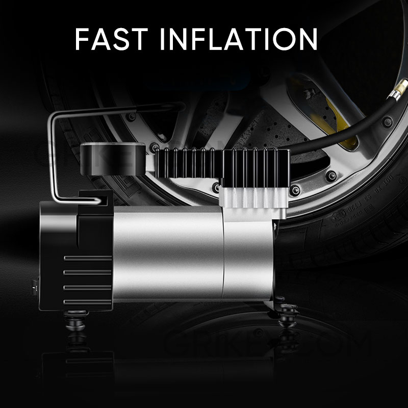 Air Compressor Tire Inflator Portable DC 12V 150PSI Auto Air Pump with Pressure Gauge for Car Tires Bicycle and Other Inflatables-grikey