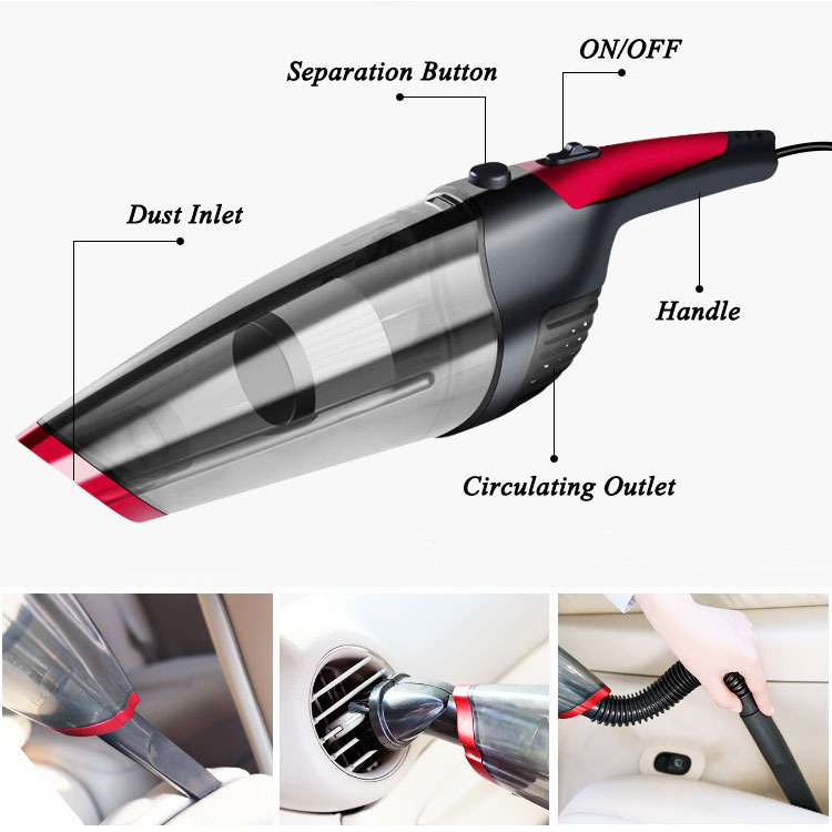 Dry and Wet Car Vacuum Cleaner Handheld Vacuum Cleaner Auto Vacuum Cleaner For Car-grikey