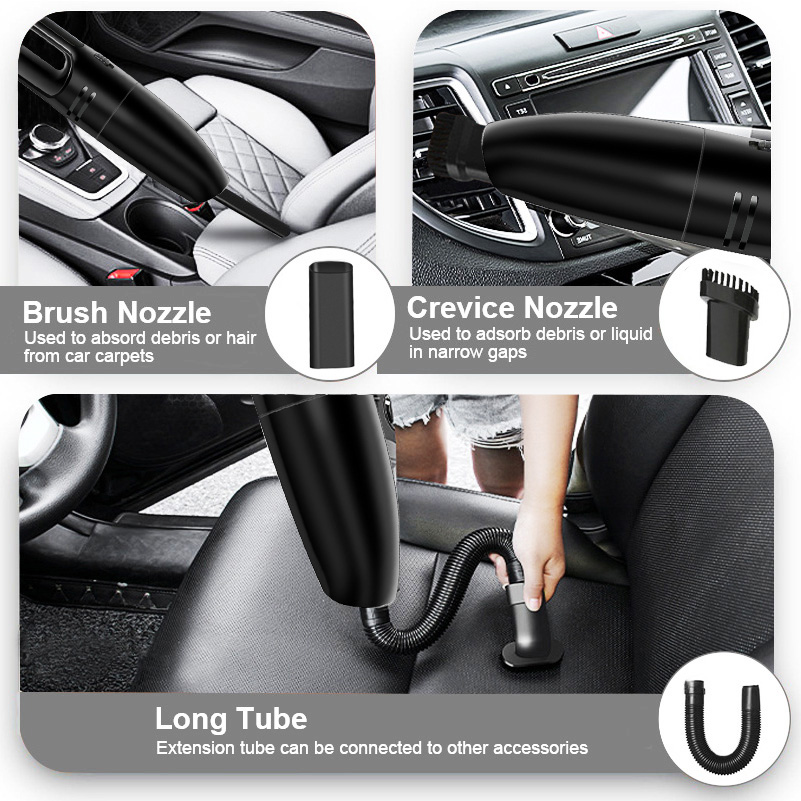 Cordless Handheld Vacuum Cleaner USB Rechargeable Hand Vacuum for Home Office Car Cleaning Mini Portable Car Vaccum Cleaner-grikey