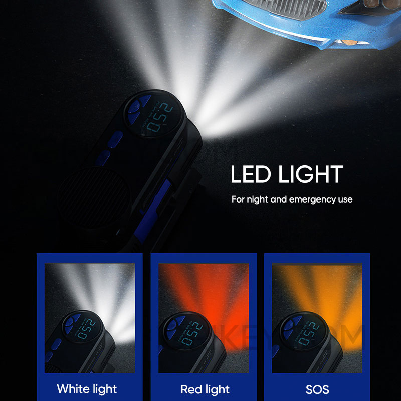 Tire Inflator Portable Air Compressor DC 12V Auto Air Pump 150PSI Fast Inflating with Digital Pressure Gauge for Car Tires Bike-grikey