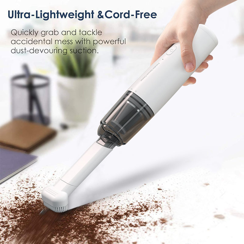 Car Vacuum Cleaner Cordless Handheld Vacuum Cleaner Rechargeable Portable Mini Car Vaccum Cleaner for Car Home Interior Cleaning-grikey