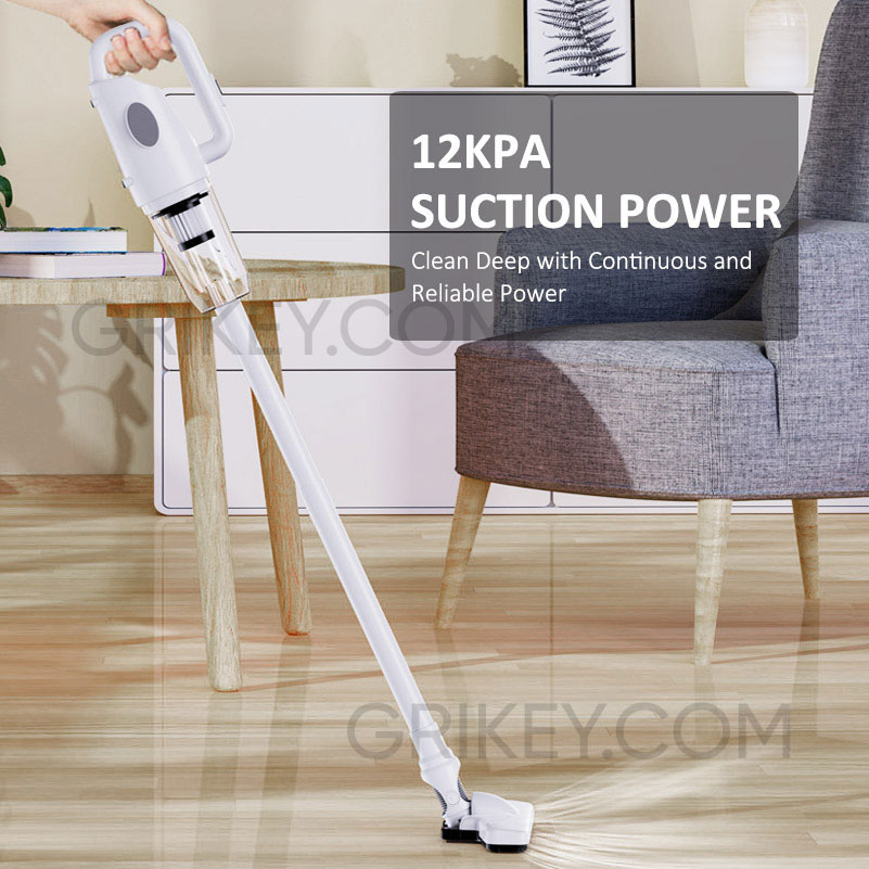 Cordless Handheld Vacuum Lightweight Portable Household Stick Vac Powerful Cordless Vaccum Cleaner for Car Home Hardwood Floor-grikey