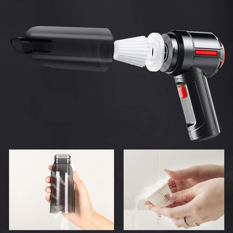 Cordless Handheld Car Vacuum Cleaner Air Duster Rechargeable Mini Portable Vacuum Cleaner for Auto Desktop Keyboard Drawer -grikey