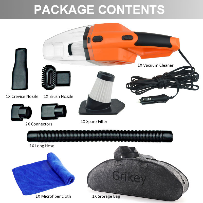 GRIKEY Car Vacuum Cleaner Car Handheld Vacuum Cleaner Mini Vacuum Cleaner For Car Aspirateur 5Kpa Powerful Vaccum Cleaners Auto-grikey
