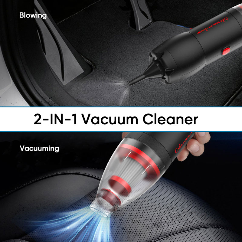 2-in-1 Small Wireless Vacuum Cleaner & Air Duster Portable Handheld Vacuum USB Rechargeable Air Blower for Car Keyboard -grikey