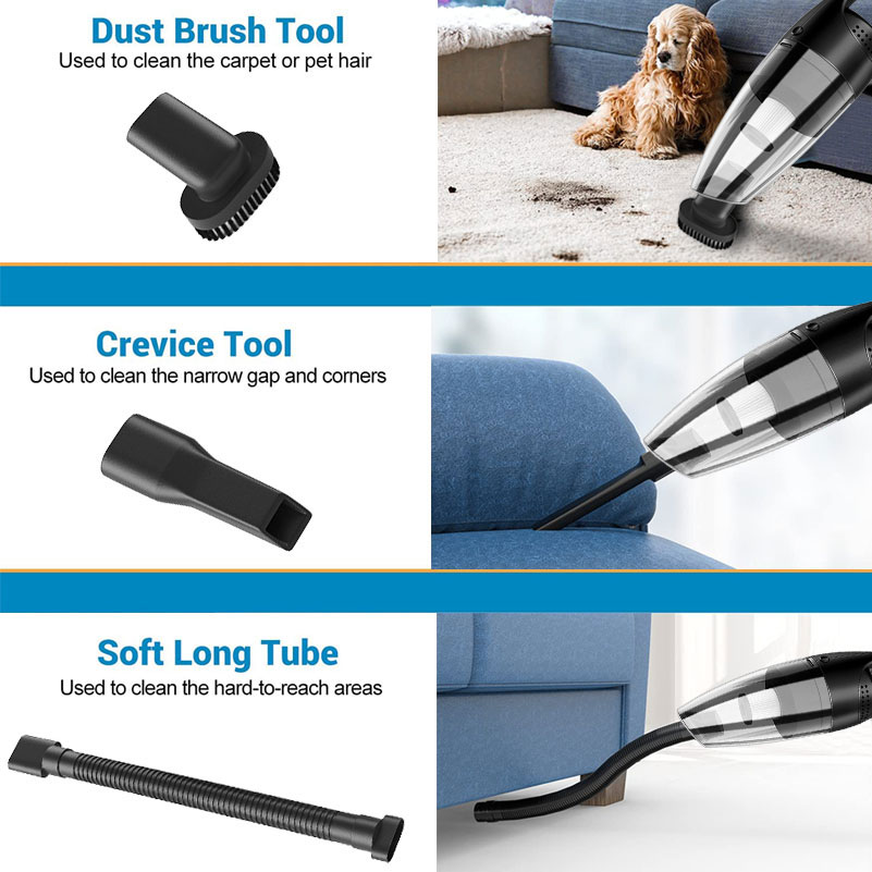 Handheld Vacuum Cordless 8000Pa Strong Cyclonic Suction Wireless Car Vacuum Cleaner Portable Dust Buster Wet Dry for Home Office-grikey