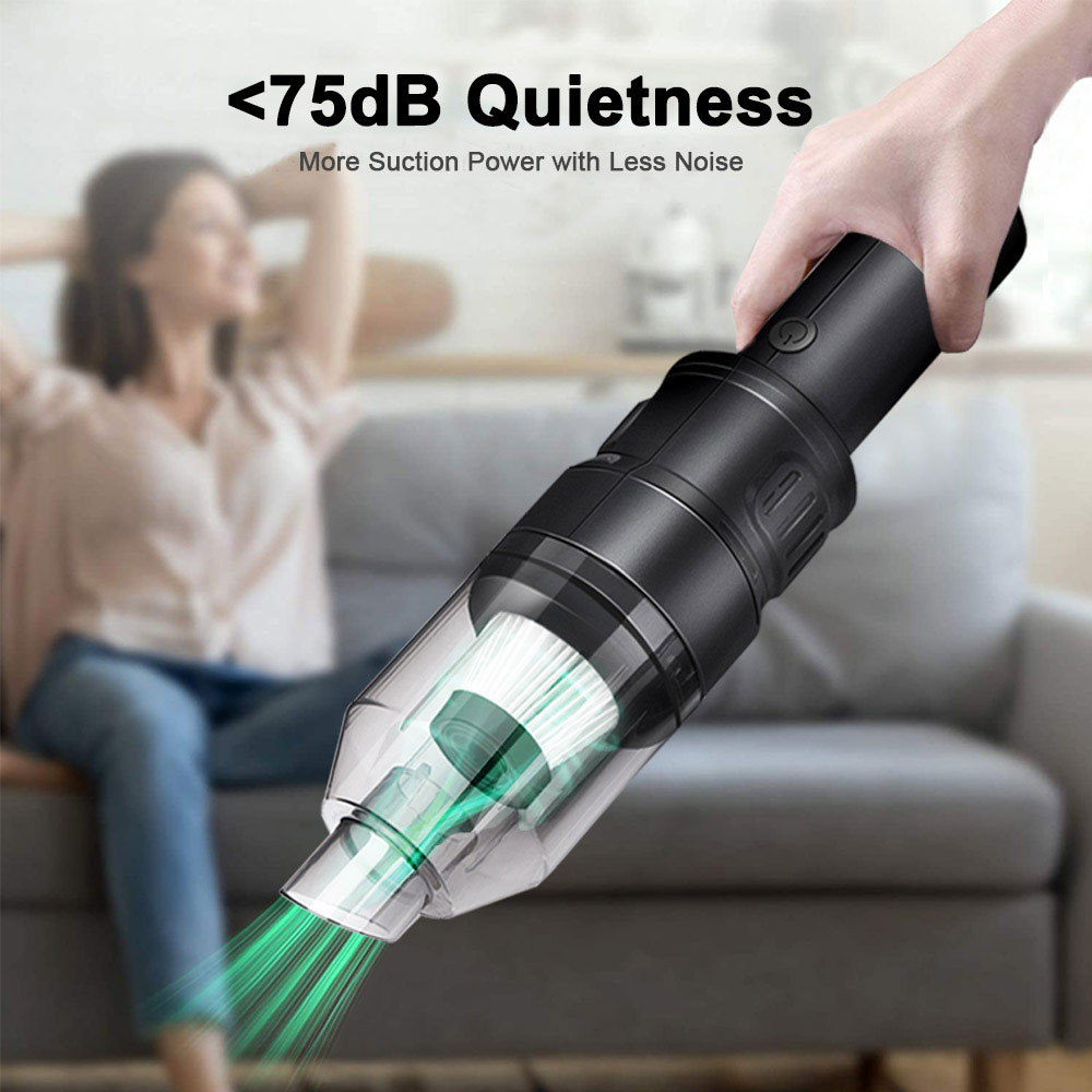 Handheld Vacuum Cleaner Cordless Portable Car Vacuum Cleaner 120W High Power USB Charging for Home Office Car Cleaning-grikey
