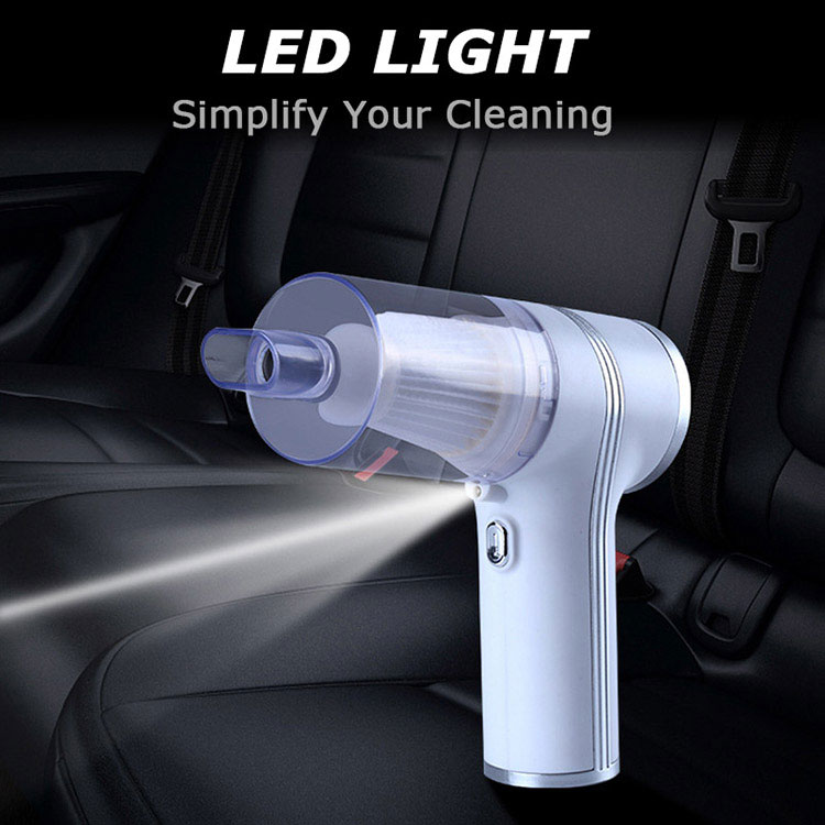 Mini Vacuum Cleaner Cordless Portable Car Vacuum Cleaner with LED Light Rechargeable Mini Vacuum for Home Office Pet Hair Cleaning-grikey