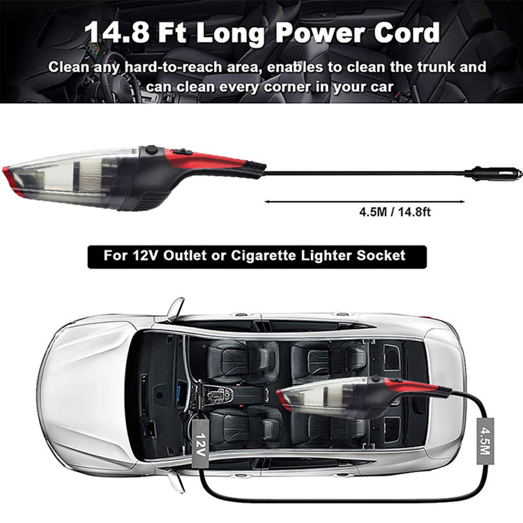 Dry and Wet Car Vacuum Cleaner Handheld Vacuum Cleaner Auto Vacuum Cleaner For Car-grikey