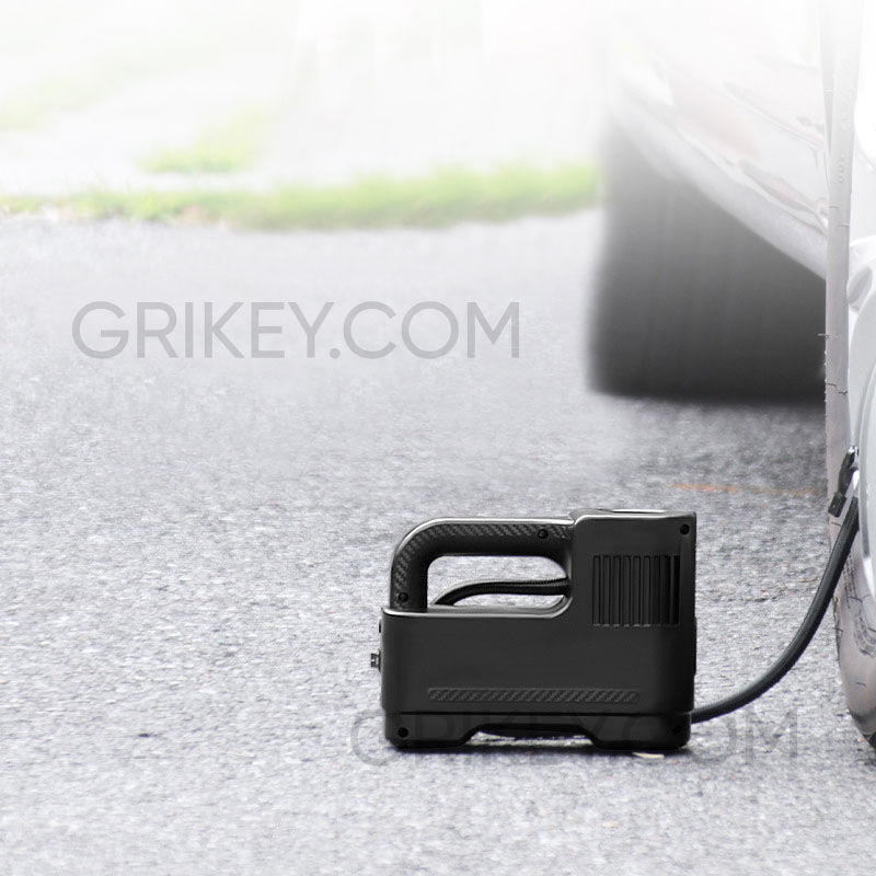 Cordless Portable Tire Inflator Air Compressor for Car Tires with Pressure Gauge Emergency LED Light Air Pump Car Tyre Inflato-grikey