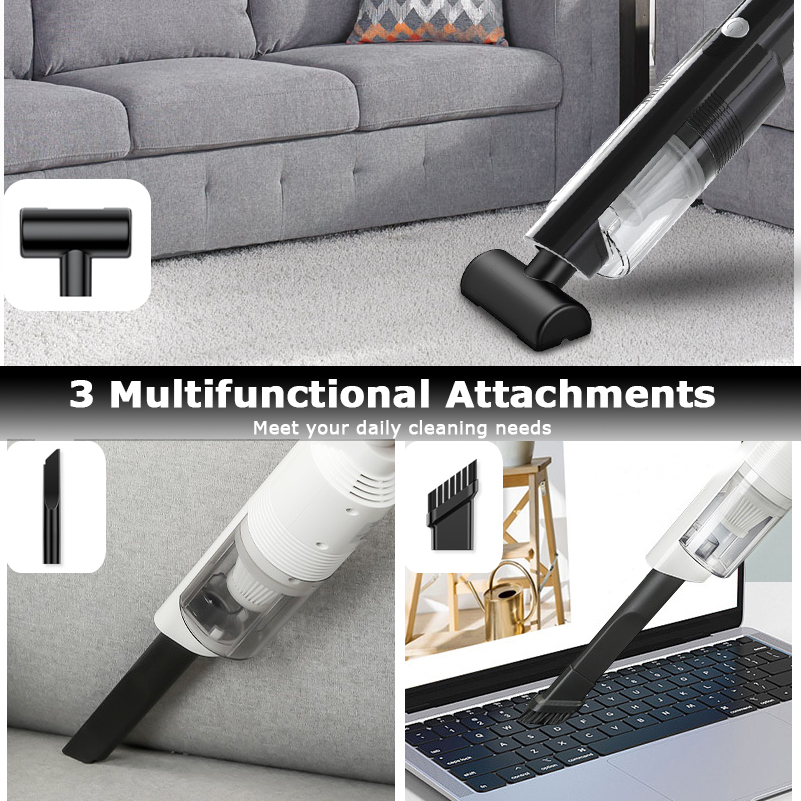 Cordless handheld vacuums are suitable for cleaning homes cars keyboards desk sofa and more