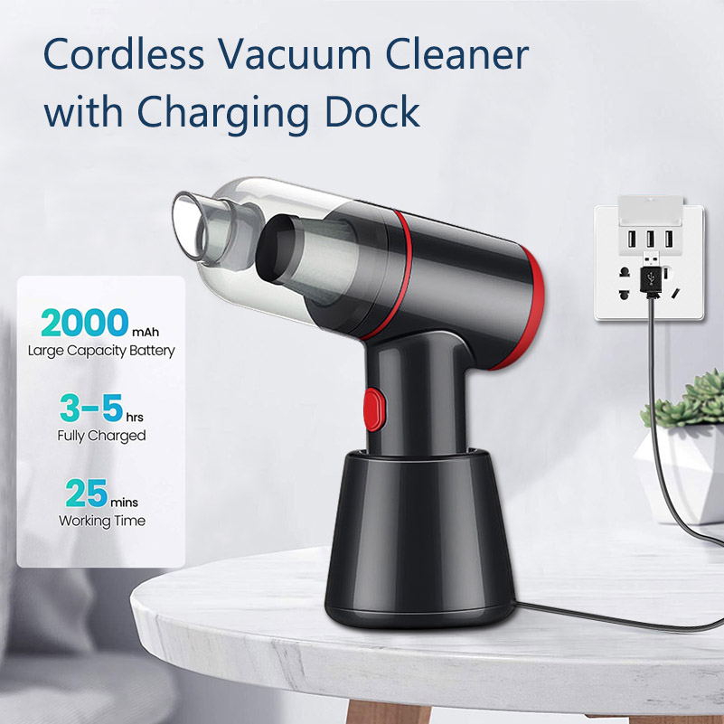 Mini USB Wireless Vacuum Cleaner For Car Vacuum Cleaner Cordless Dry Wet Vacuum Cleaner Wireless Dock Charger-grikey