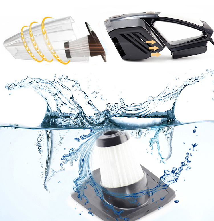 Car Vacuum Cleaner Strong Power 2 in 1 Dust Auto Vacuum Cleaner With LED Lights 12V Car Vaccum Cleaner Dry WetHot sale products-grikey