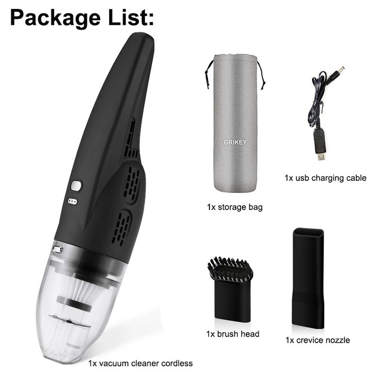 Handheld Vacuum Cleaner Cordless Portable Mini Car Vacuum Cleaner by Rechargeable Li-ion Battery for Pet Hair Home and Car-grikey