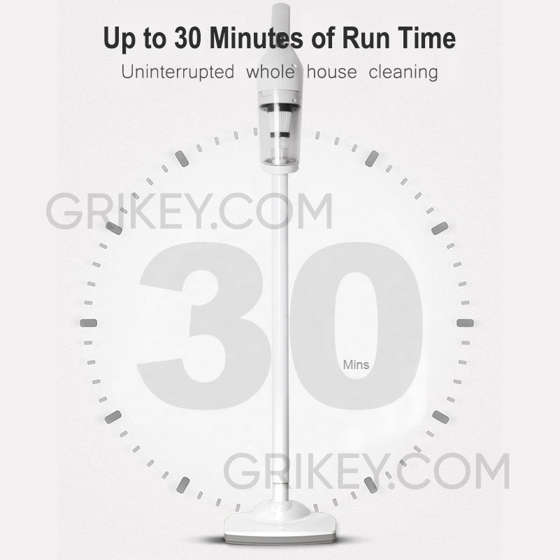 Cordless Stick Vacuum Cleaner Rechargeable Powerful Suction Lightweight Handheld Vacuum for Car Pet Hair Hard Floor-grikey