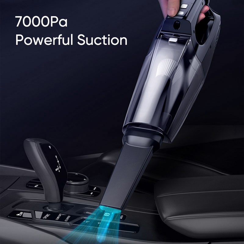 Car Vacuum Cleaner 4-in-1 Tire Inflator Portable Air Compressor with Tire Pressure Gauge LED Light 12 DC Corded Handheld Vacuum-grikey